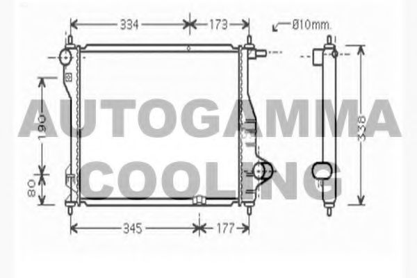 104630 Radiator, racire motor AUTOGAMMA 