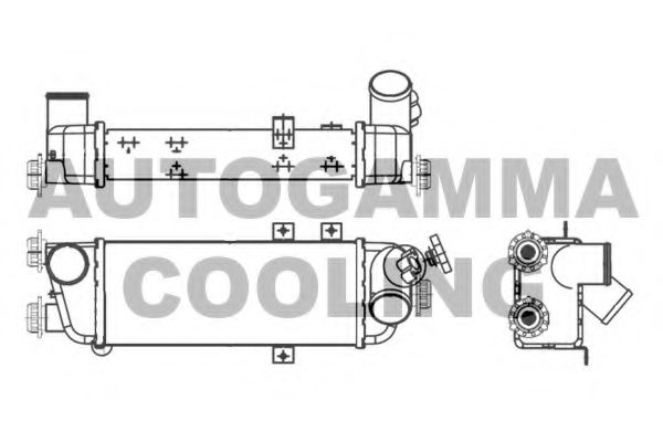 107104 Intercooler, compresor AUTOGAMMA 