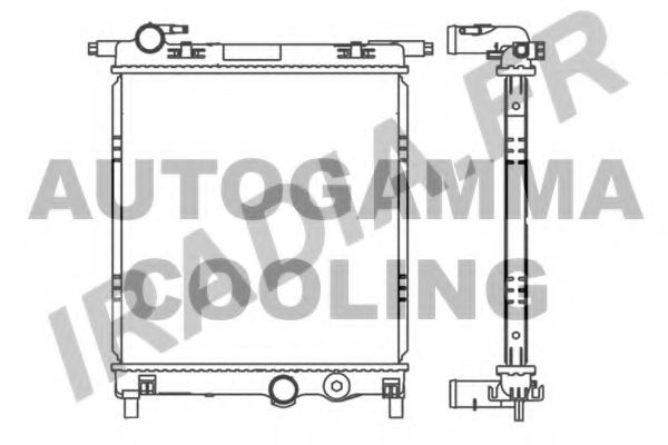 107107 Radiator, racire motor AUTOGAMMA 
