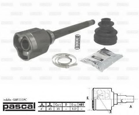 G8F003PC Set articulatie, planetara PASCAL 