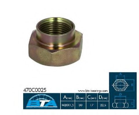 470C0025BTA Piulita ax, planetara BTA 