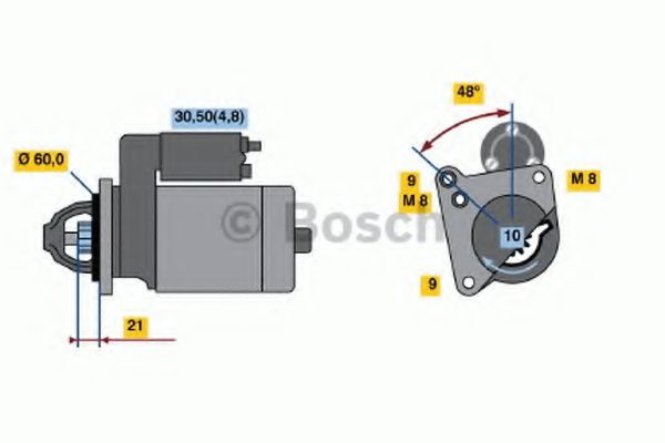 0 001 106 405 starter BOSCH 
