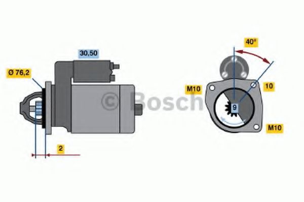 0 001 107 076 starter BOSCH 