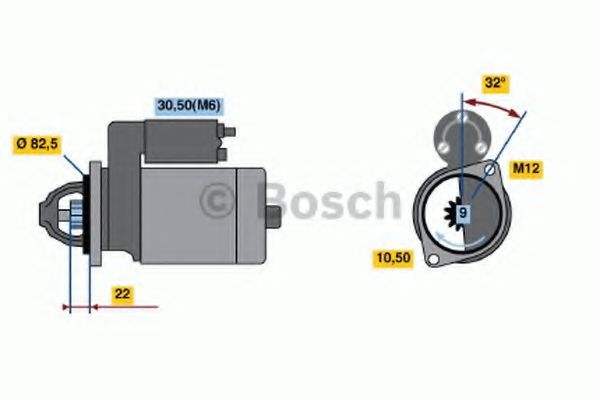 0 001 107 108 starter BOSCH 