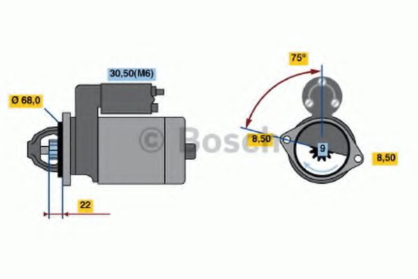 0 001 107 401 starter BOSCH 