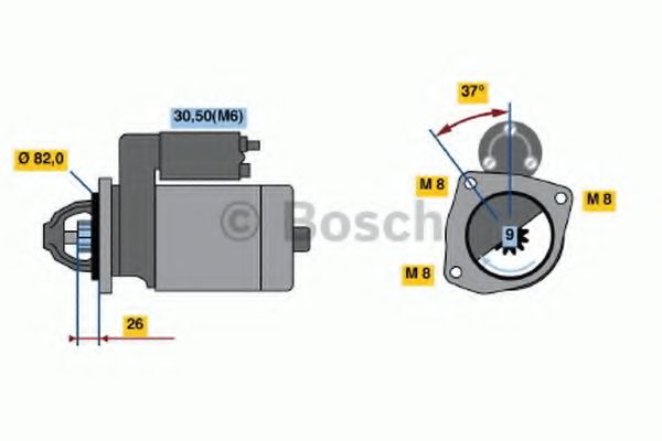 0 001 109 334 starter BOSCH 
