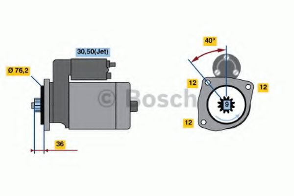 0 001 125 035 starter BOSCH 