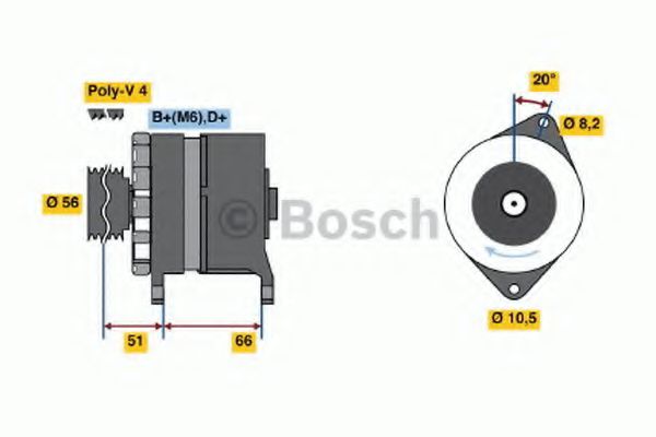0 120 488 215 Generator / Alternator BOSCH 