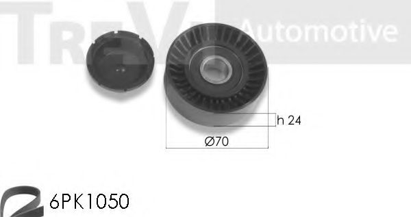 KA1104F Set role, curea trapezoidala TREVI AUTOMOTIVE 