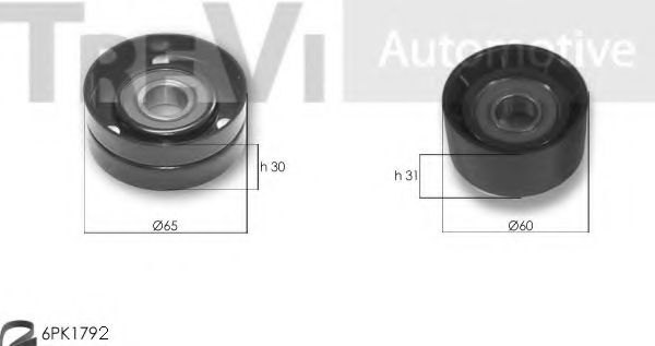 KA1161F Set role, curea trapezoidala TREVI AUTOMOTIVE 