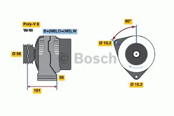 0 123 335 003 Generator / Alternator BOSCH 
