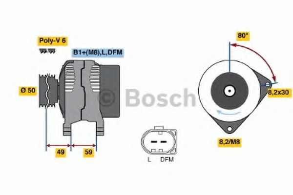 0 124 325 015 Generator / Alternator BOSCH 
