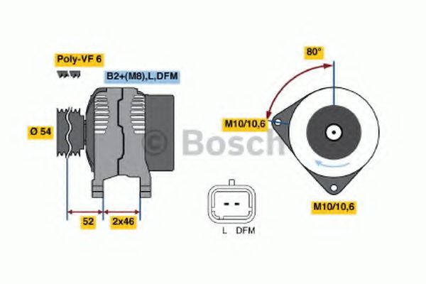 0 124 525 035 Generator / Alternator BOSCH 
