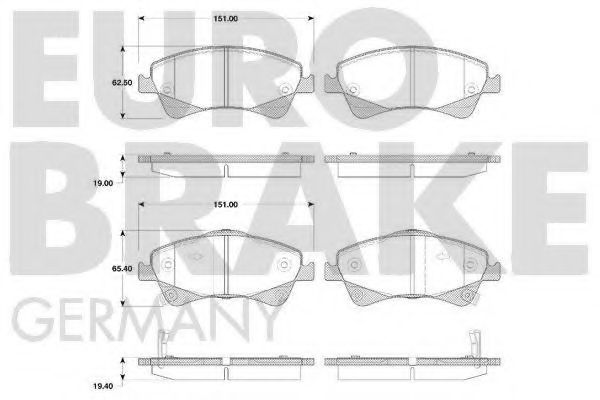 set placute frana,frana disc