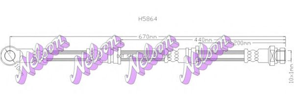 H5864 Furtun frana BROVEX-NELSON 