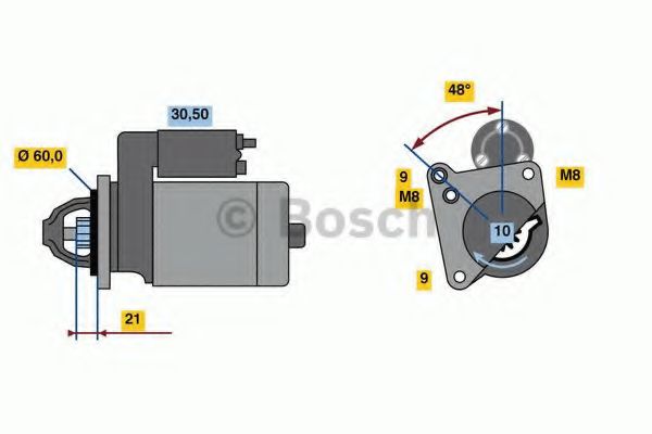 0 986 021 970 starter BOSCH 