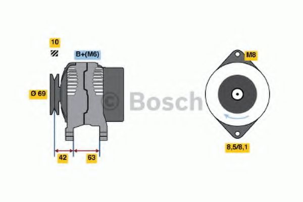0 986 049 051 Generator / Alternator BOSCH 