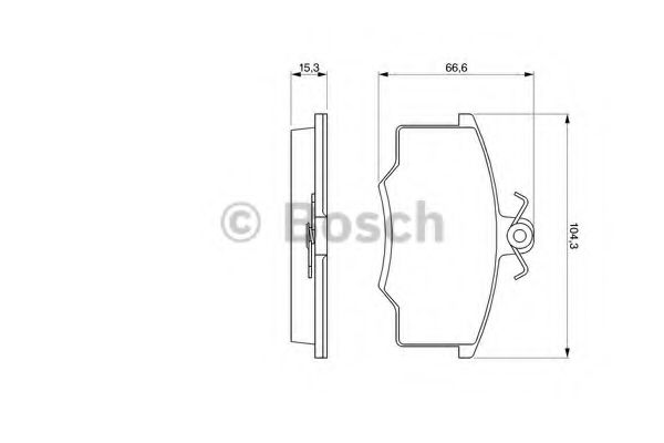 0 986 465 745 set placute frana,frana disc BOSCH 