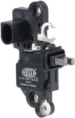 5DR 009 728-021 Regulator, alternator HELLA 