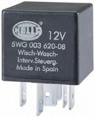 5WG 003 620-087 Releu, temporizare stergator parbriz HELLA 