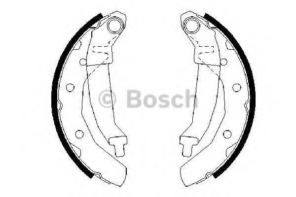 0 986 487 628 Set saboti frana BOSCH 