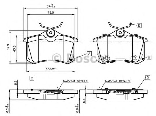 set placute frana,frana disc
