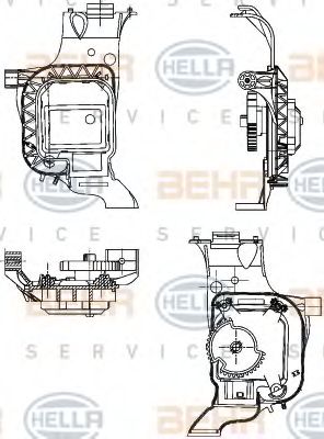 6NW 351 344-031 Element de reglare, clapeta carburator HELLA 