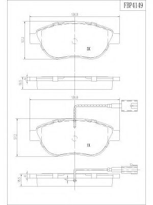 set placute frana,frana disc