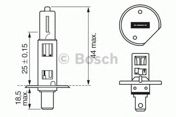 1 987 302 012 Bec, far faza lunga BOSCH 