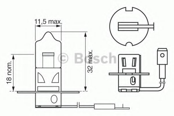 1 987 302 031 Bec, far faza lunga BOSCH 