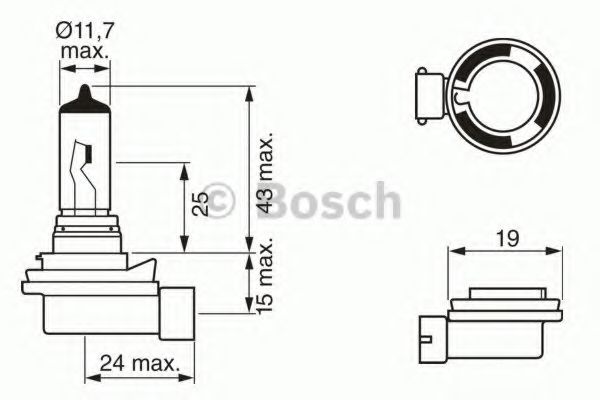 1 987 302 081 Bec, proiector ceata BOSCH 