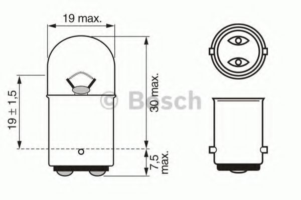1 987 302 237 Bec, iluminare numar circulatie BOSCH 