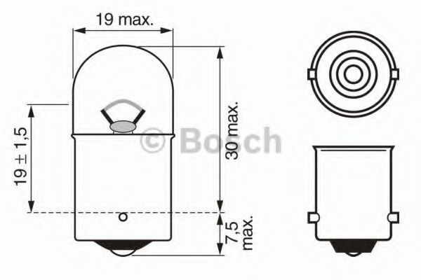 1 987 302 284 Bec, iluminare numar circulatie BOSCH 