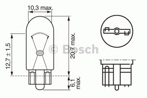 1 987 302 286 Bec, semnalizator BOSCH 