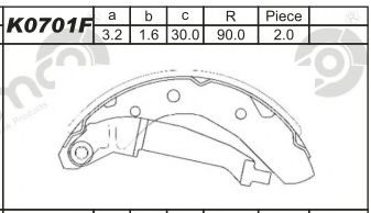 K0701F Set saboti frana ASIMCO 