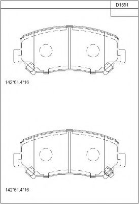 set placute frana,frana disc