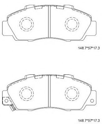 set placute frana,frana disc