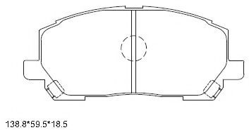 set placute frana,frana disc