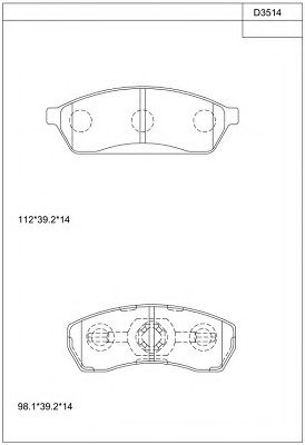 set placute frana,frana disc