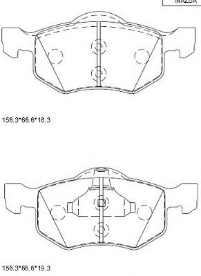 set placute frana,frana disc