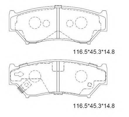 set placute frana,frana disc