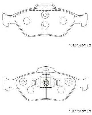 set placute frana,frana disc