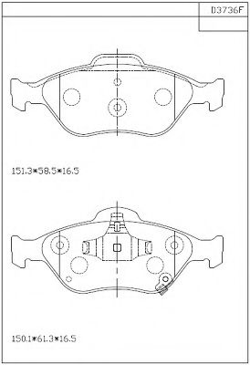 set placute frana,frana disc