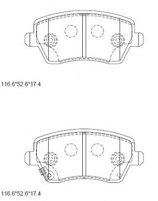 set placute frana,frana disc