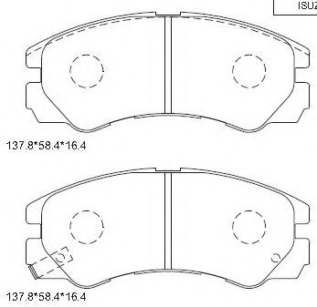 set placute frana,frana disc