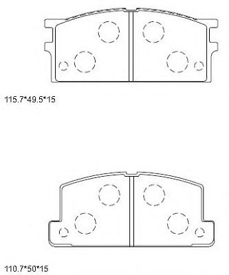 set placute frana,frana disc