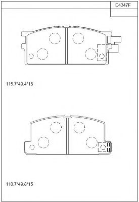 set placute frana,frana disc
