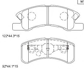 set placute frana,frana disc