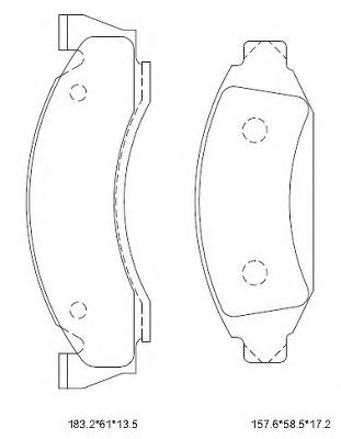 set placute frana,frana disc