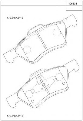 set placute frana,frana disc